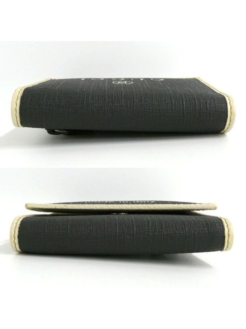 Gucci Trifold Wallet Black White Compact Logo - Picture 3 of 10